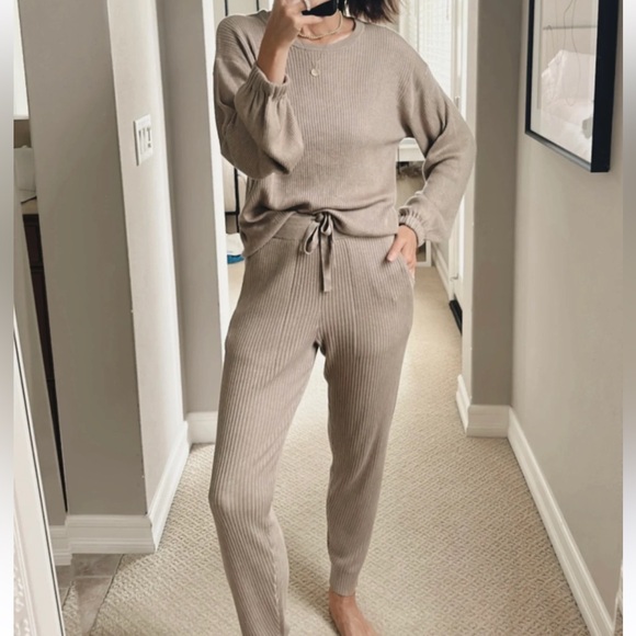 Splendid Georgie Cashblend Rib Sweater+Jogger S - Picture 1 of 9